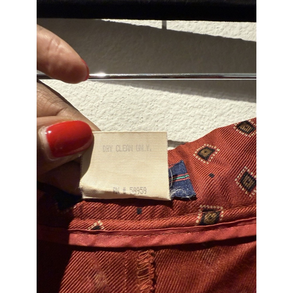 Vtg‎ Geo Print Breeches Brand Pants Pleated Size 14 Preppy European Style USA - Picture 6 of 10